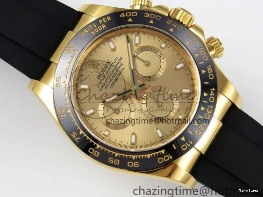 MiroTime 0220 Efficient Daytona 116518 Clean 1:1 Best Edition YG Dial on Oysterflex Rubber Strap SA 1673